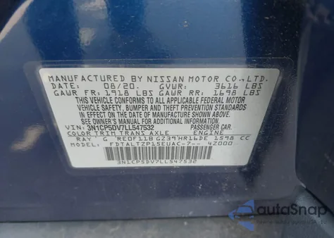 2020 Nissan Kicks Sr Xtronic Cvt z USA, uszkodzony, nr VIN 3N1CP5DV7LL547532